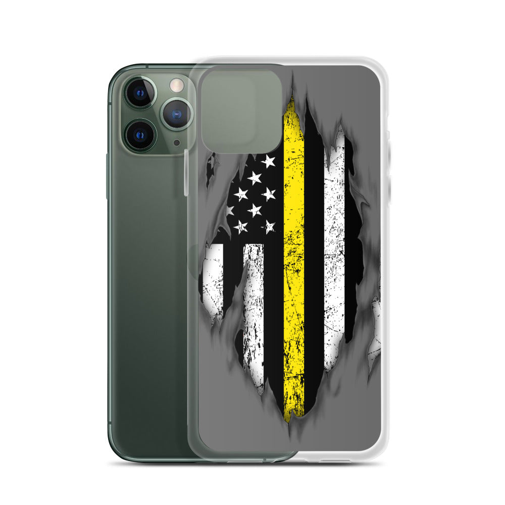 Thin Yellow Line iPhone Case