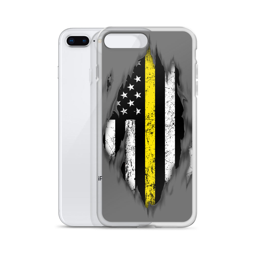 Thin Yellow Line iPhone Case