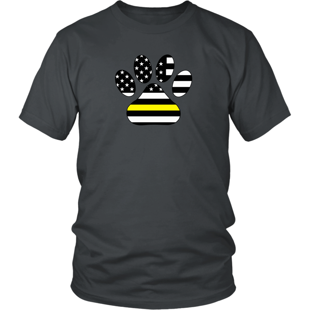 Thin Yellow Line Paw Print Shirt