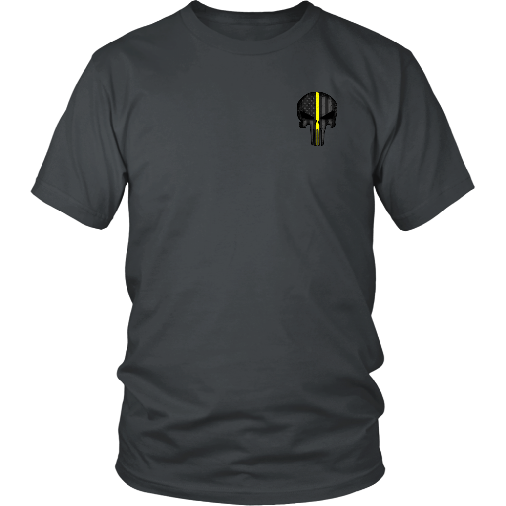 Thin Yellow Line Skull Double Side Shirt