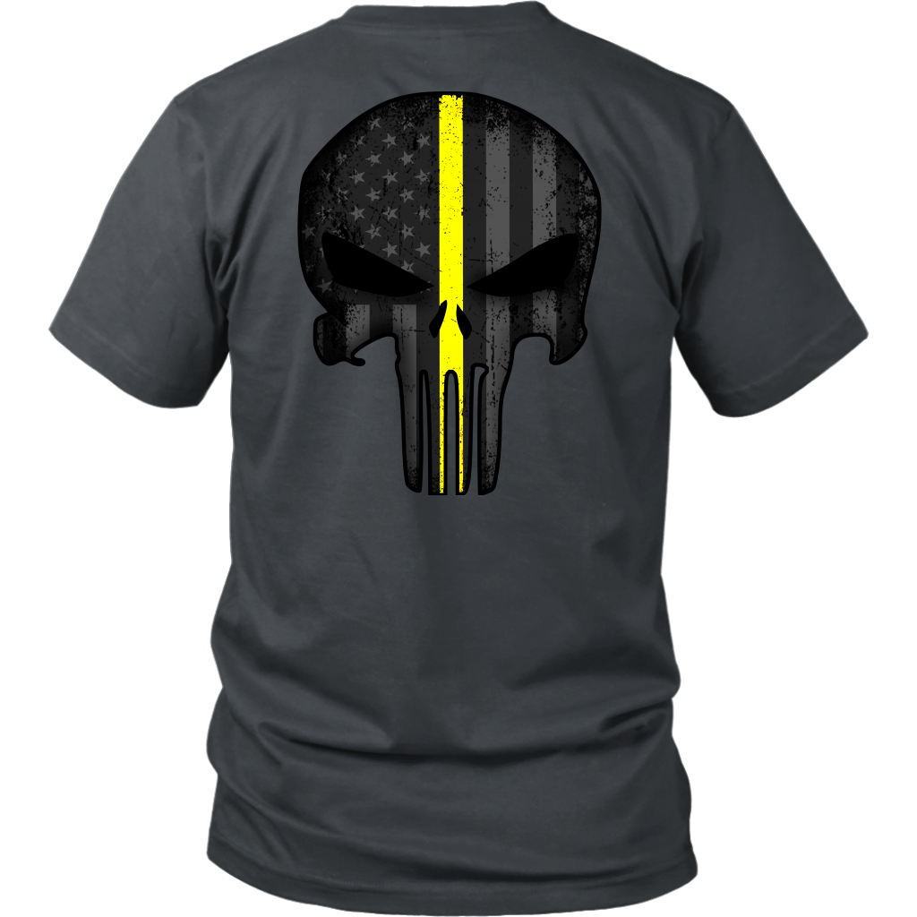 Thin Yellow Line Skull Double Side Shirt
