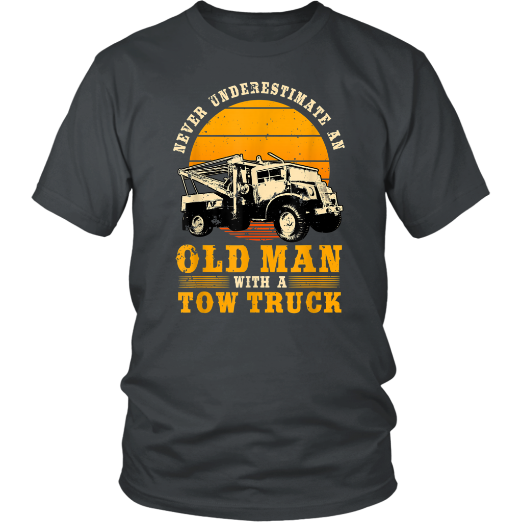 Never Understimate An Old Man With A Tow Truck Unisex Hoodie