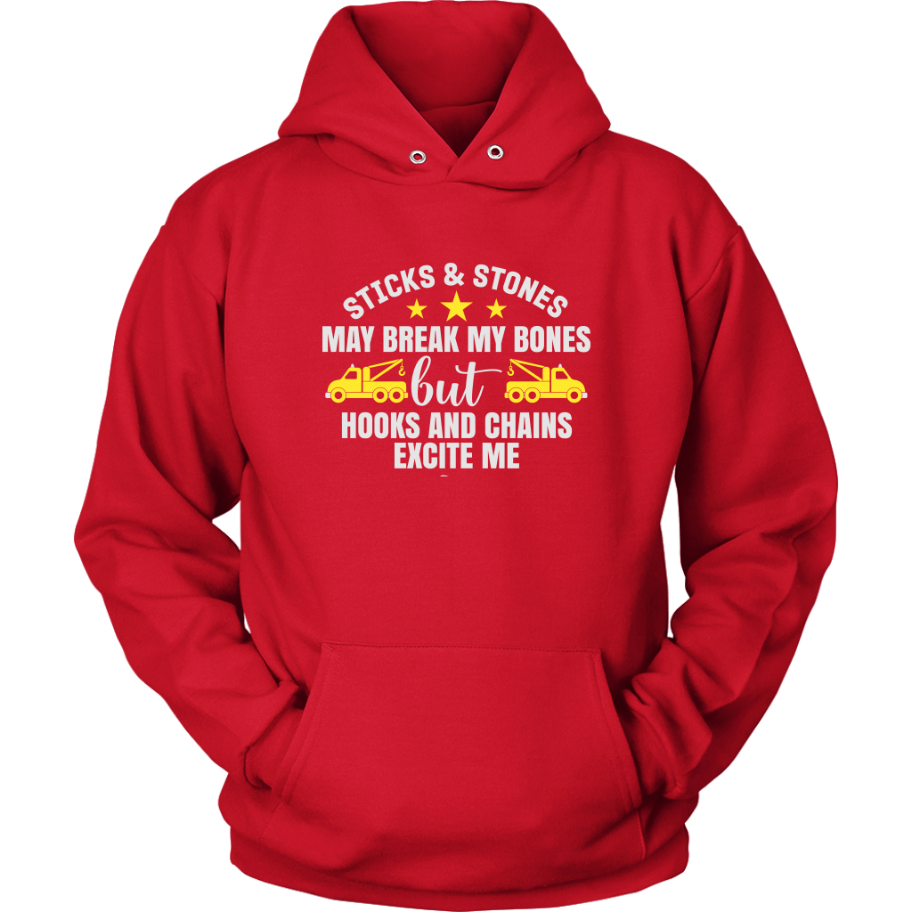Hooks and Chains Excite Me Funny Tow Truck Driver Sayings