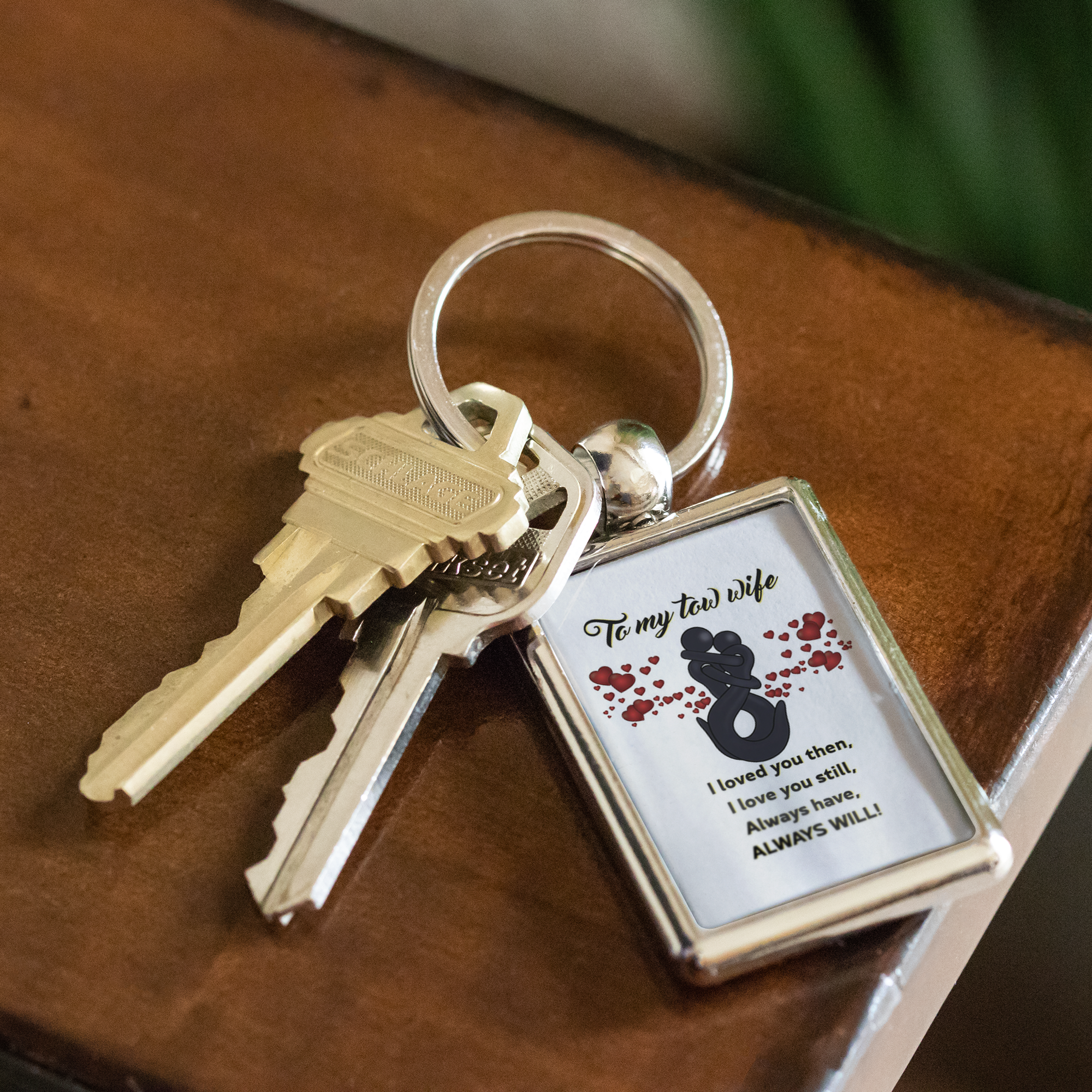 Proud Tow Husband/Wife Keychain