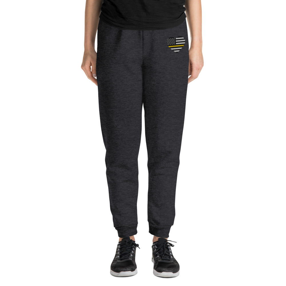 Thin Yellow Line Heart Unisex Joggers