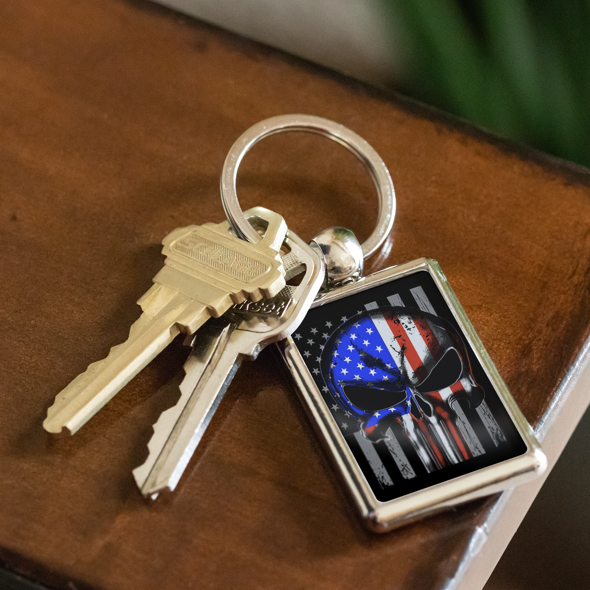 American Flag Keychain