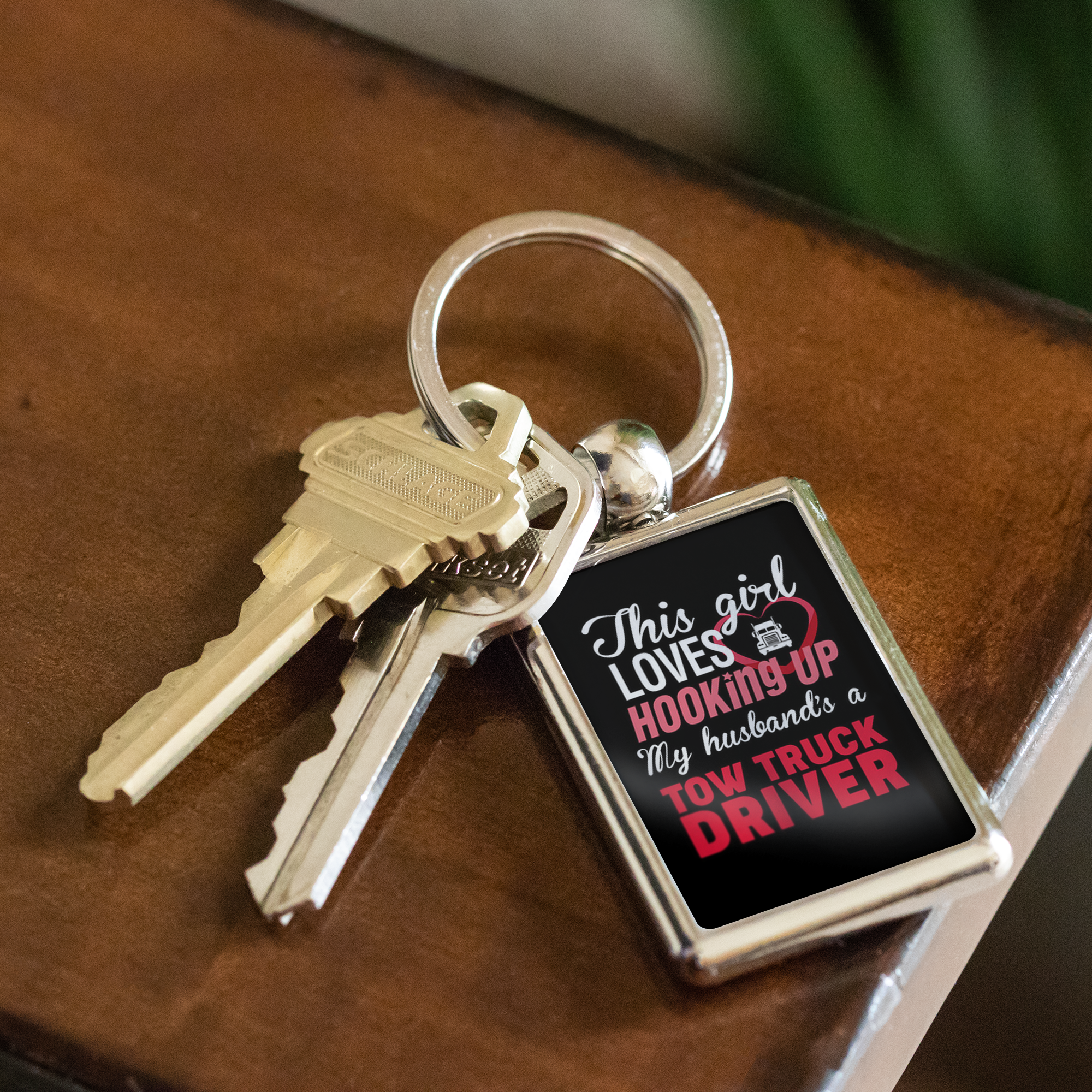 Proud Tow Operator's Girl Keychain