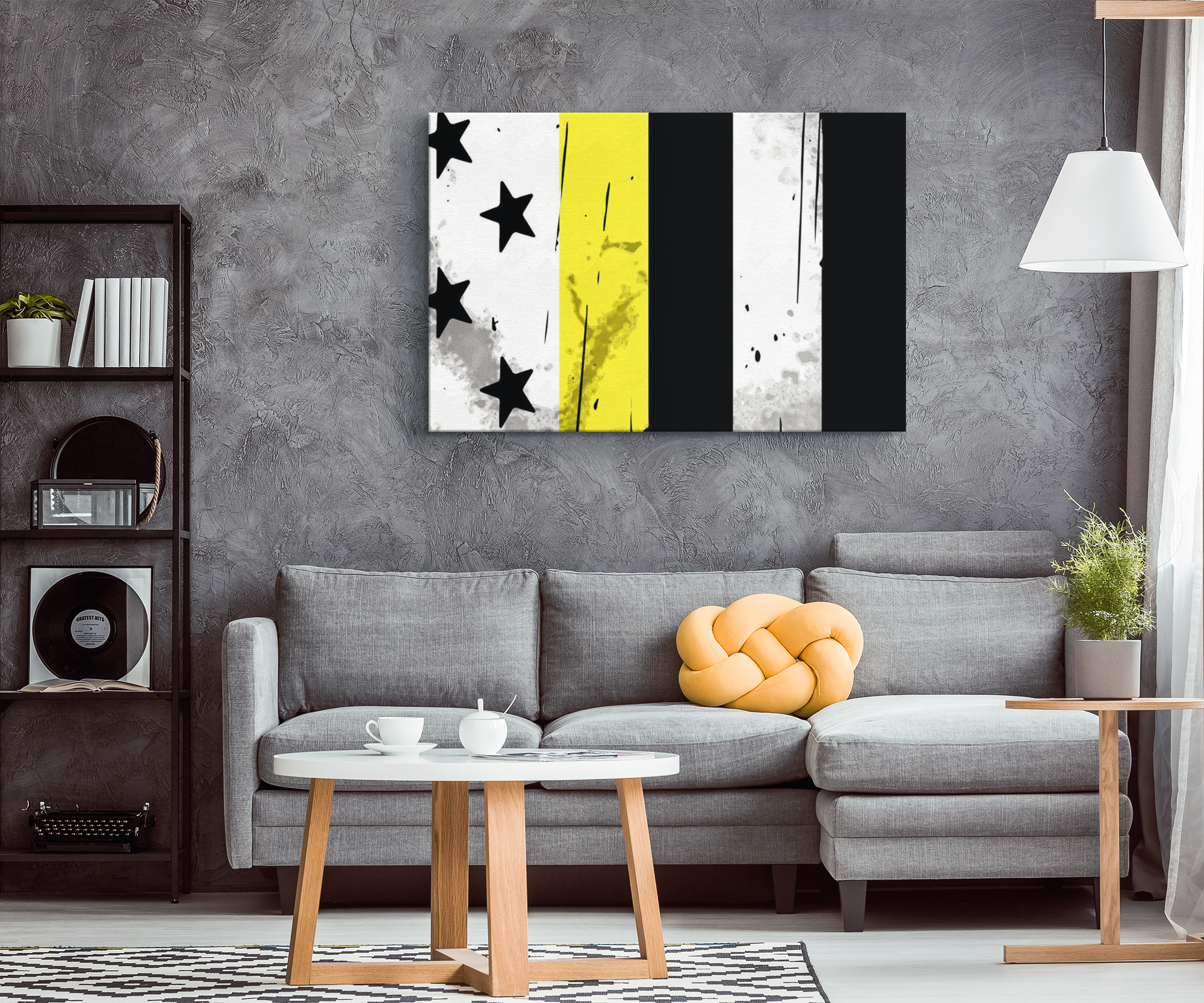 Thin Yellow Line Canvas