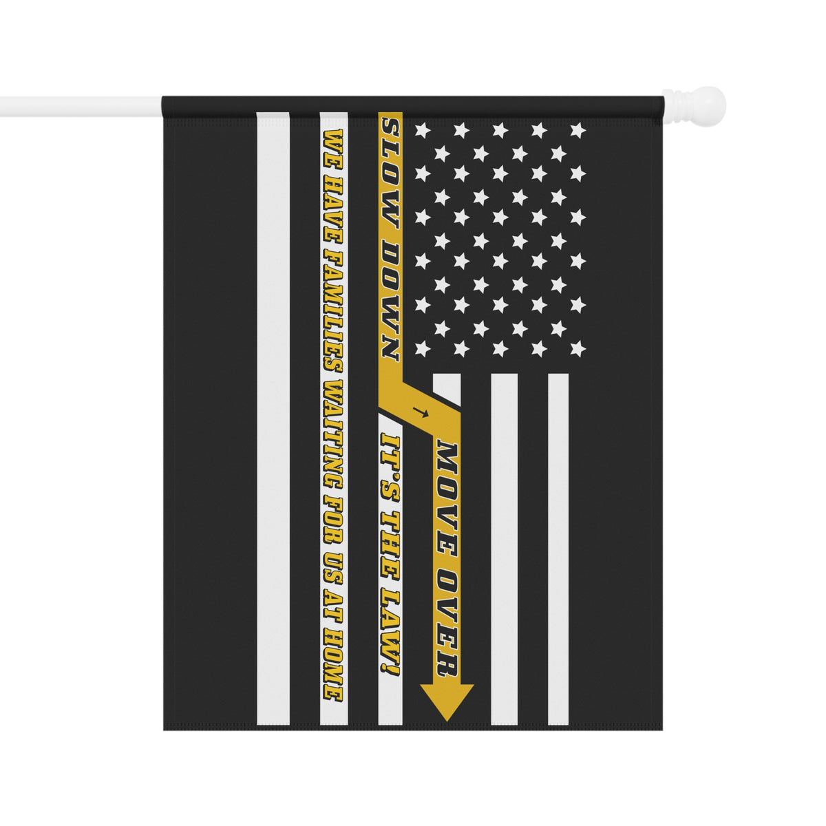Slow Down Move Over Garden Flag - Double-side print - view 2