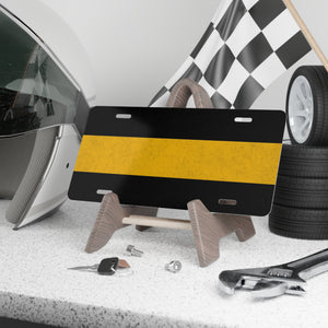 Thin Yellow Line Vanity Plate – Minimal Tow Operator Support Tag - view 3