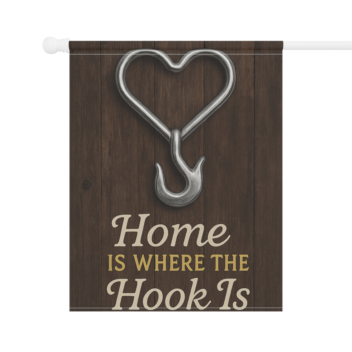 Home Is Where the Hook Is Garden Flag - Double-side print - view 6