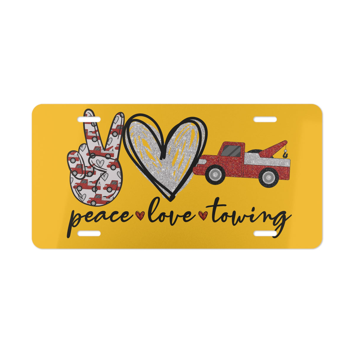 Peace Love Towing Vanity Plate