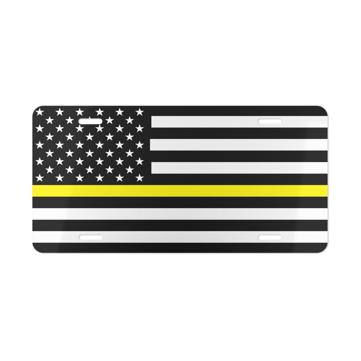 Thin Yellow Line Vanity Plate