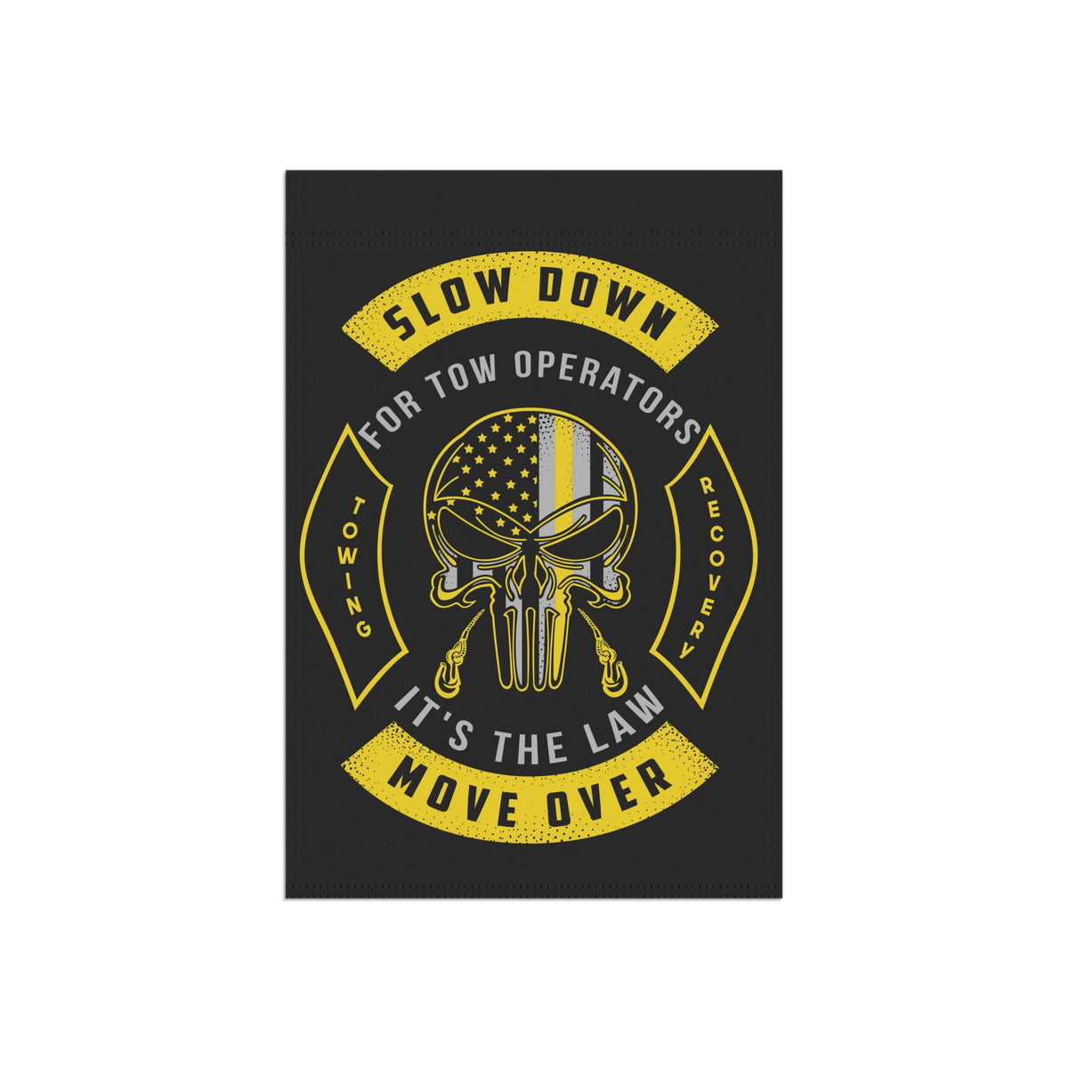 Slow Down Move Over Towing Garden Flag - Double-side print - view 5