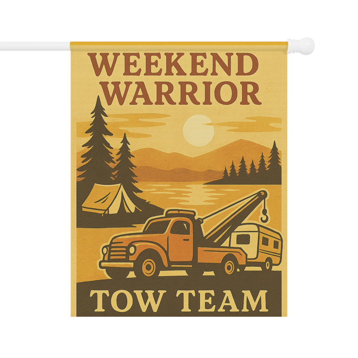 Weekend Warrior Tow Team Garden Flag - Double-side print - view 2