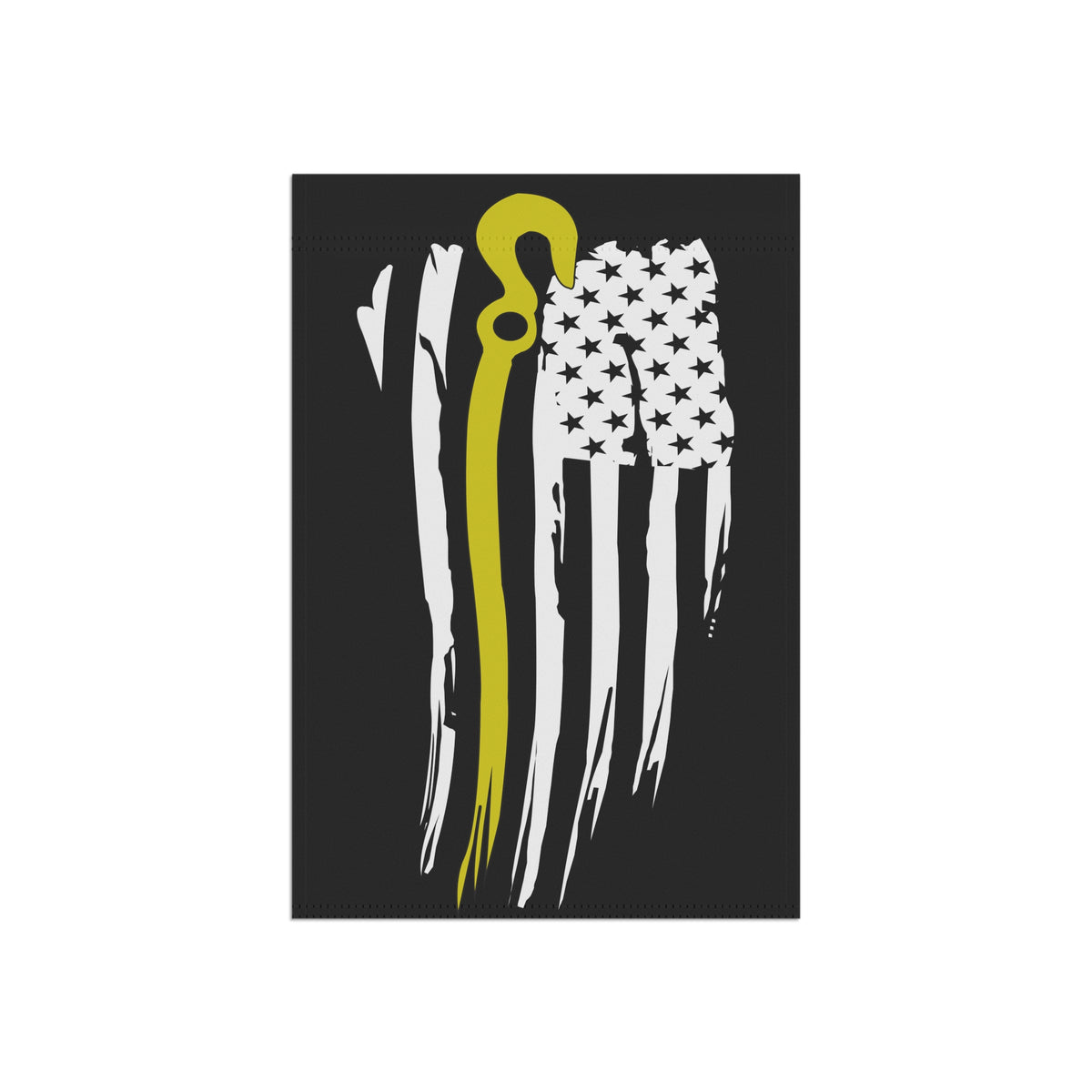 Thin Yellow Line J-Hook Towing Garden Flag - Double-side print - view 5
