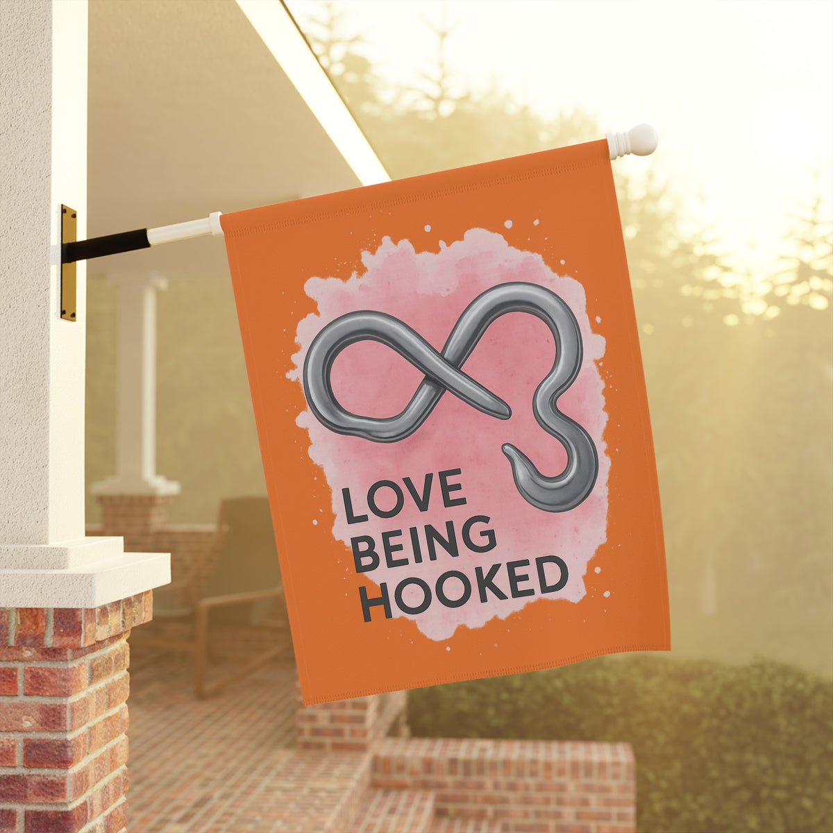 Love Being Hooked Garden Flag - Double-side print - view 8