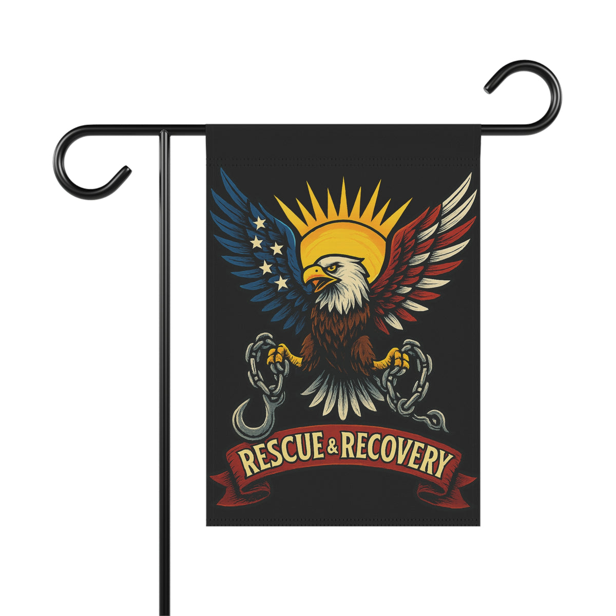 Rescue & Recovery Eagle Garden Flag - Double-side print - view 3