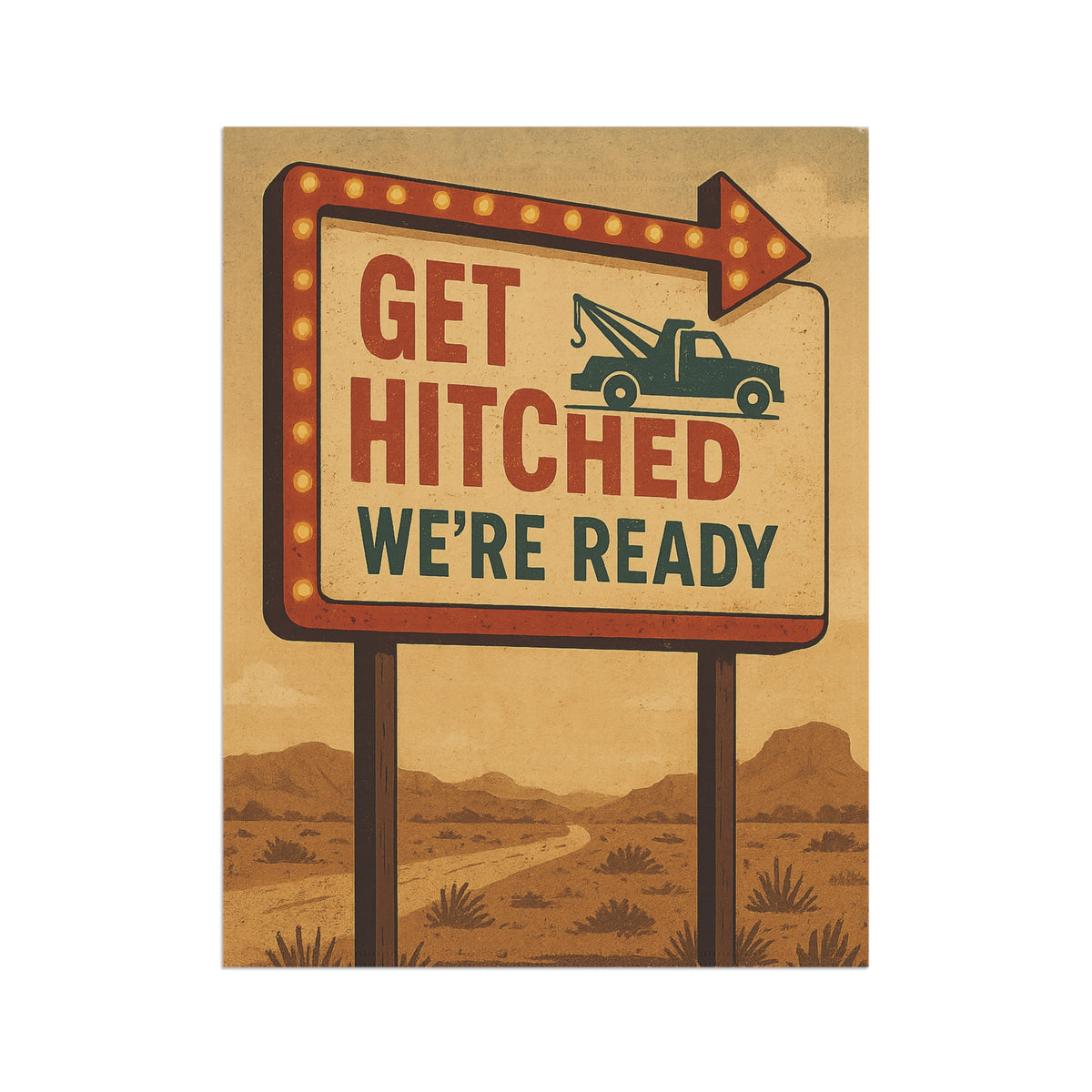 Get Hitched We're Ready Garden Flag - Double-side print - view 7
