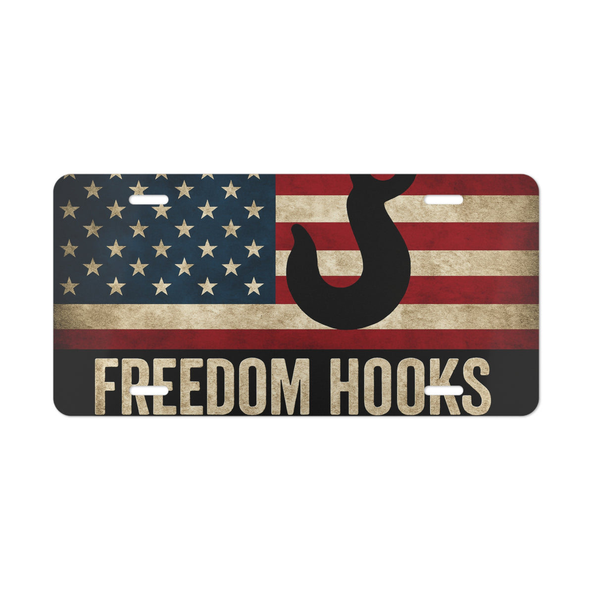 Freedom Hooks Vanity Plate