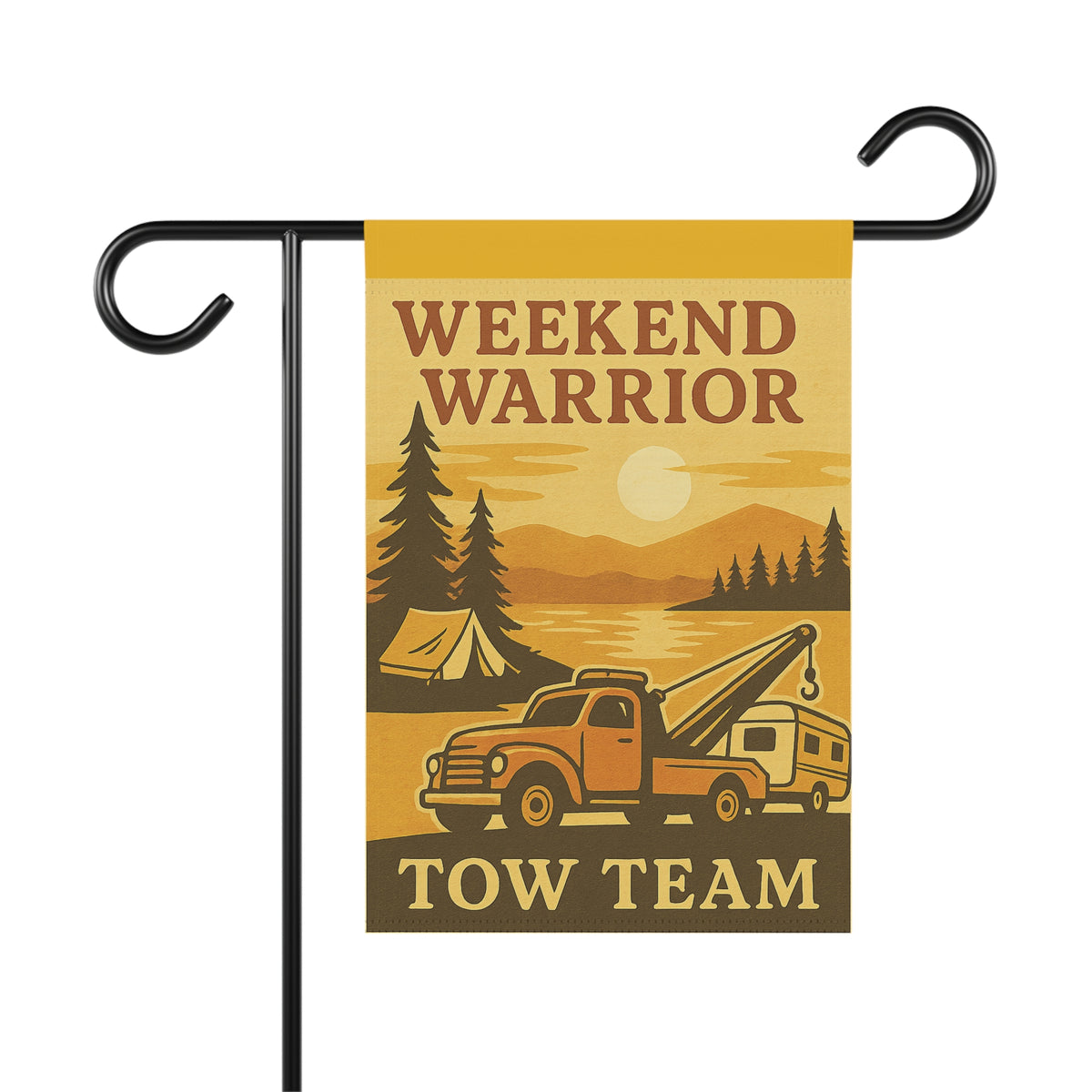 Weekend Warrior Tow Team Garden Flag - Double-side print - view 3