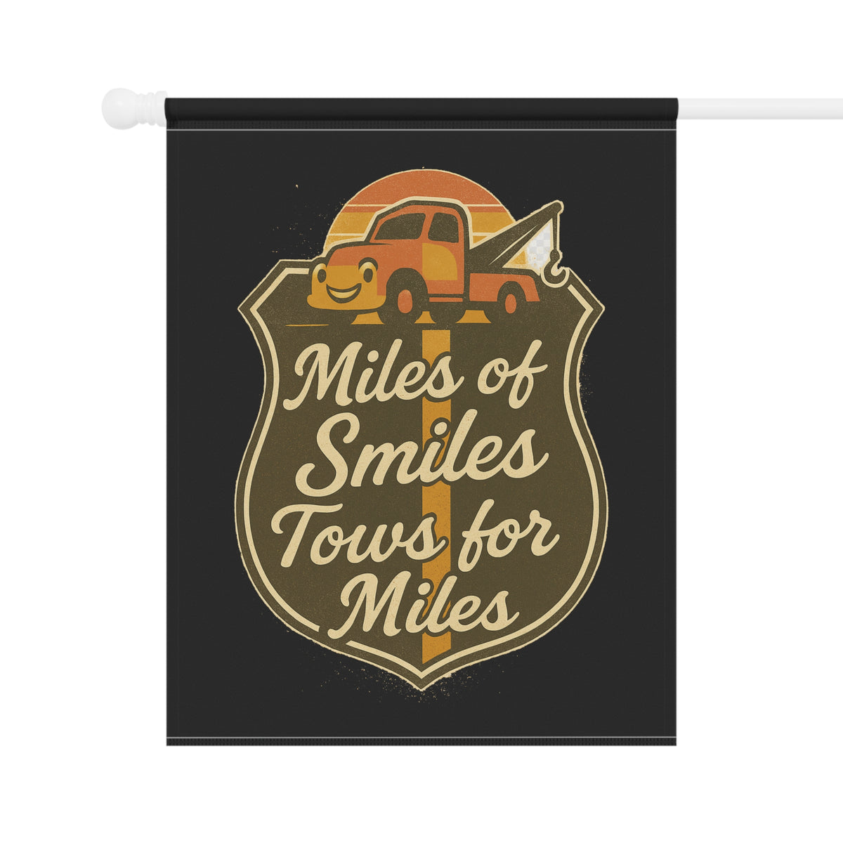 Miles Of Smiles Tows For Miles Garden Flag - Double-side print - view 6