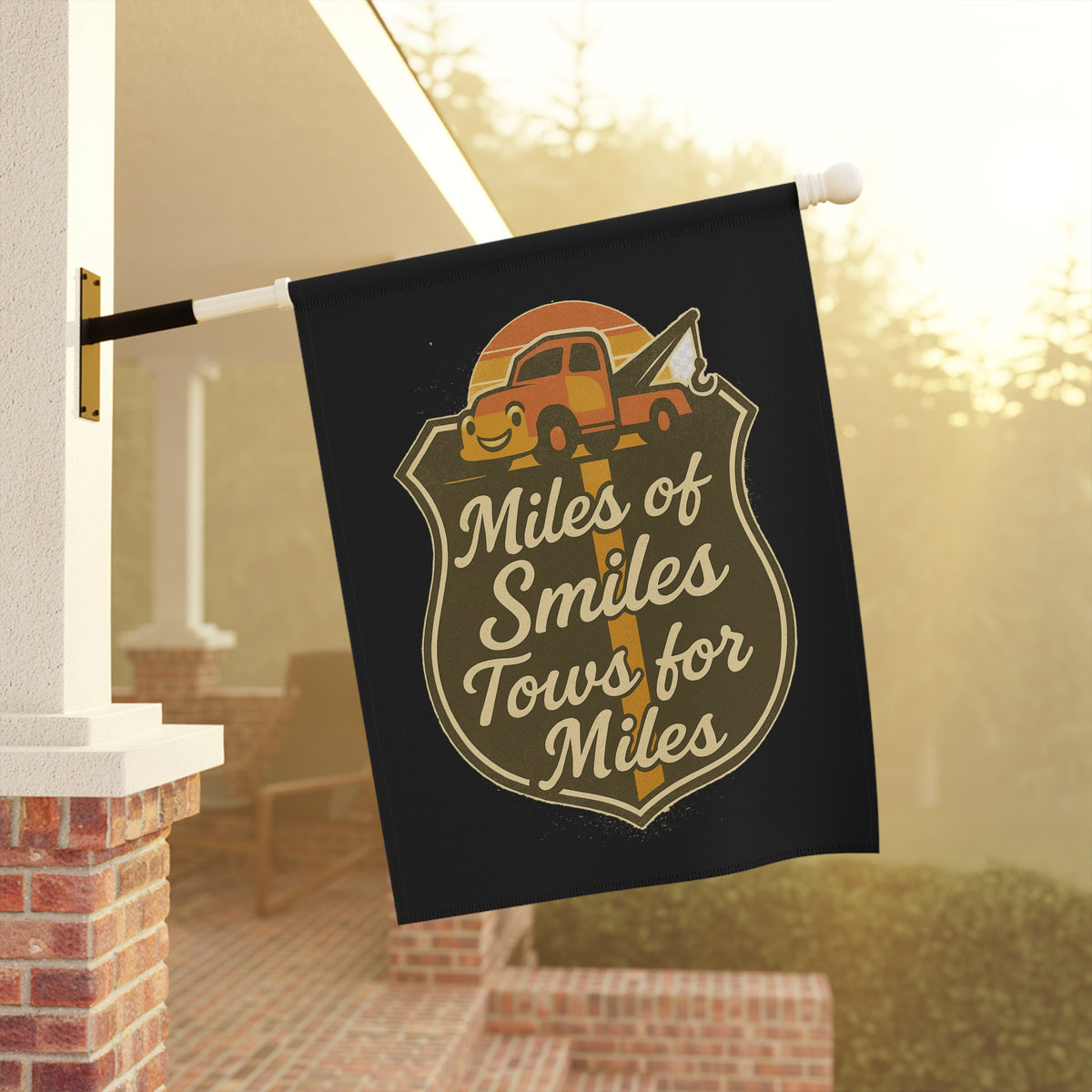 Miles Of Smiles Tows For Miles Garden Flag - Double-side print - view 8