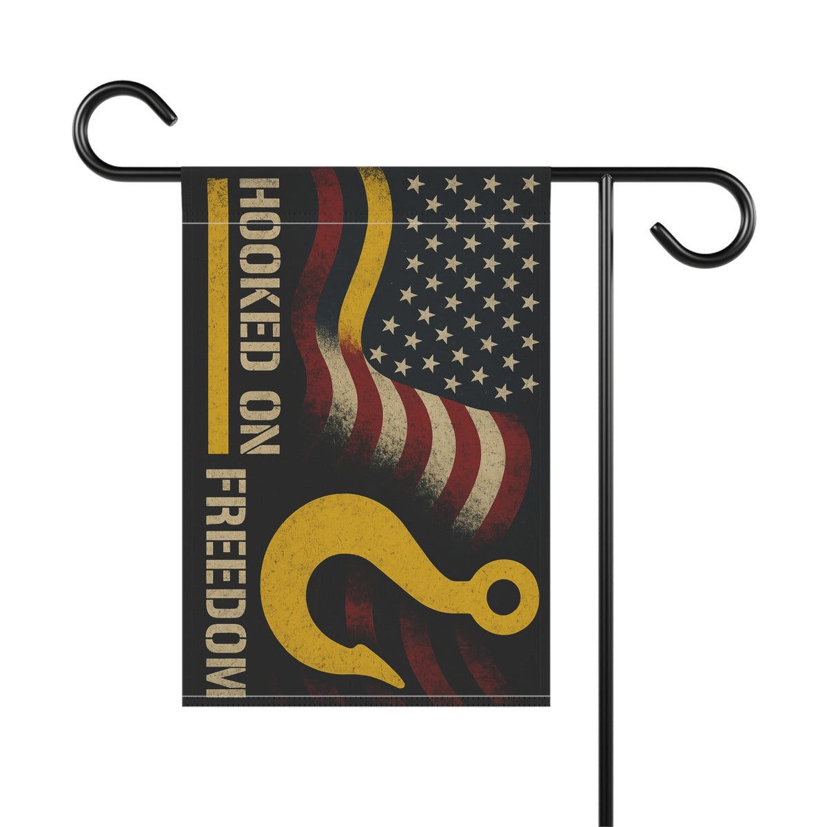 Hooked On Freedom Towing Garden Flag - Double-side print - view 4