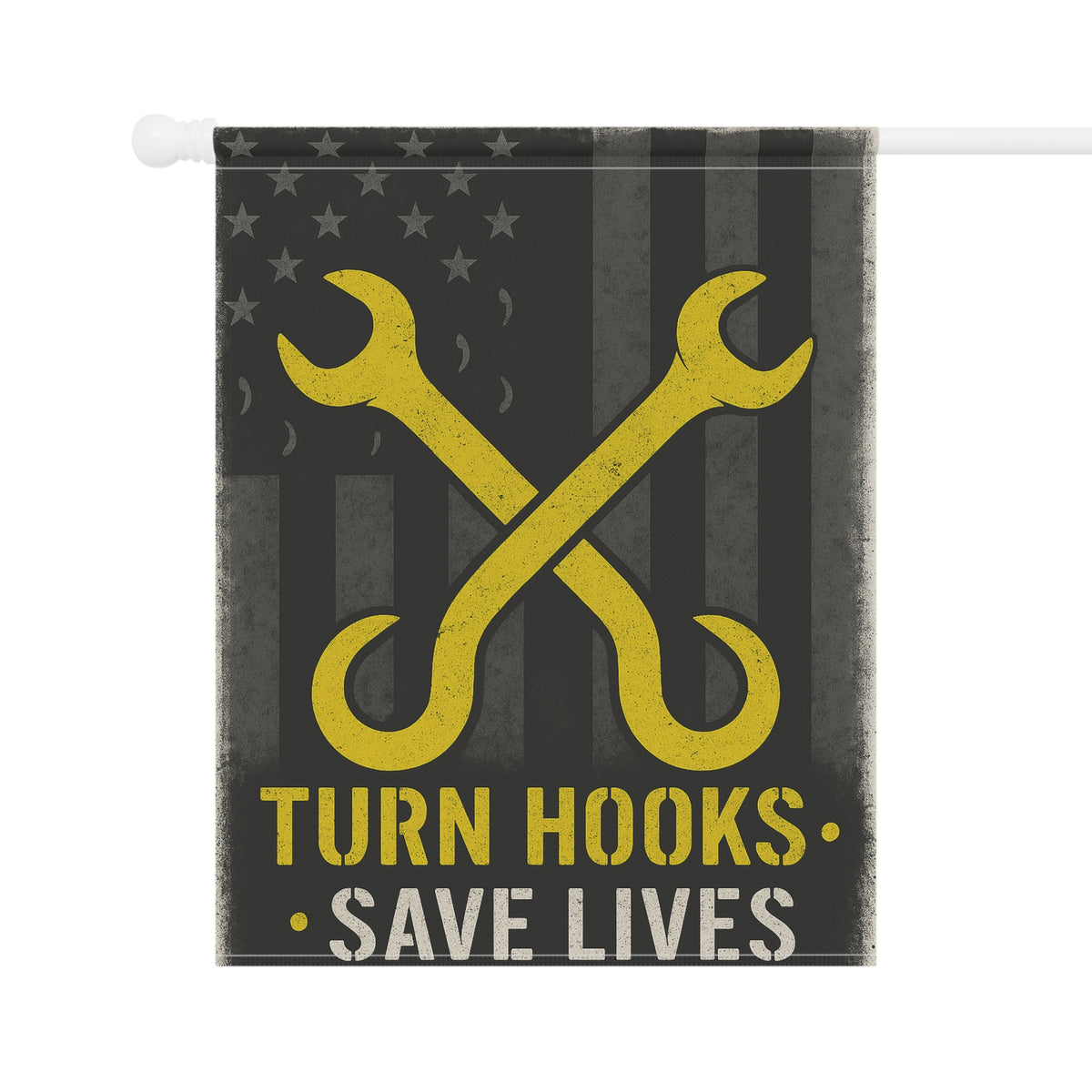 Turn Hooks Save Lives Garden Flag- Double-side print - view 6