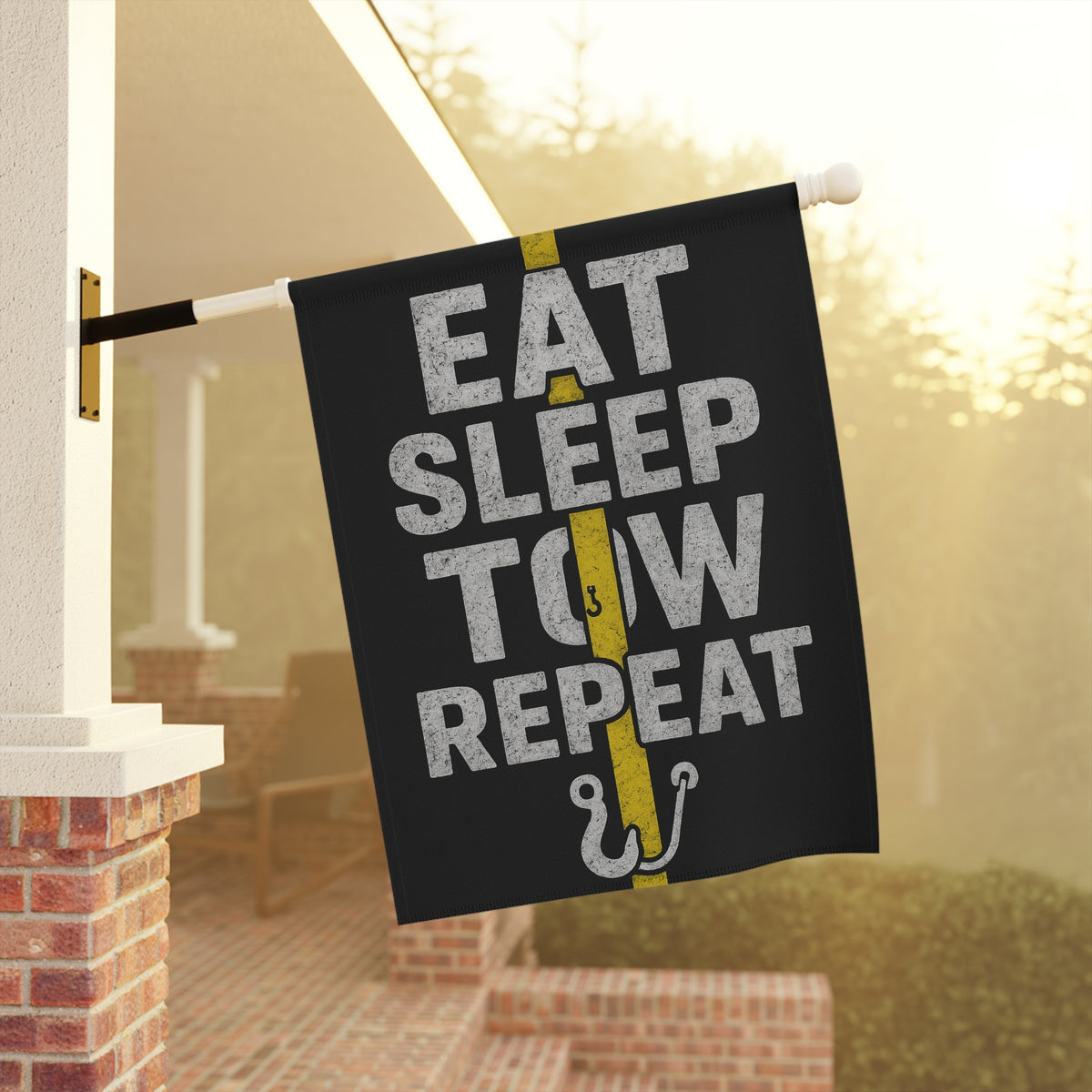 Eat Sleep Tow Repeat Garden Flag - Double-side print - view 8