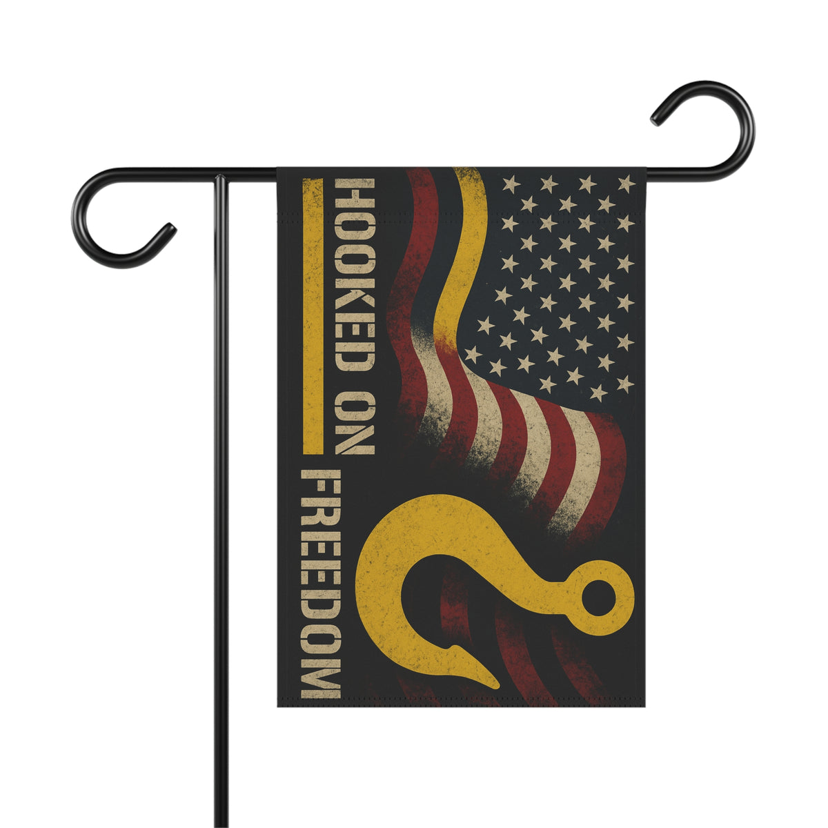 Hooked On Freedom Towing Garden Flag - Double-side print - view 3