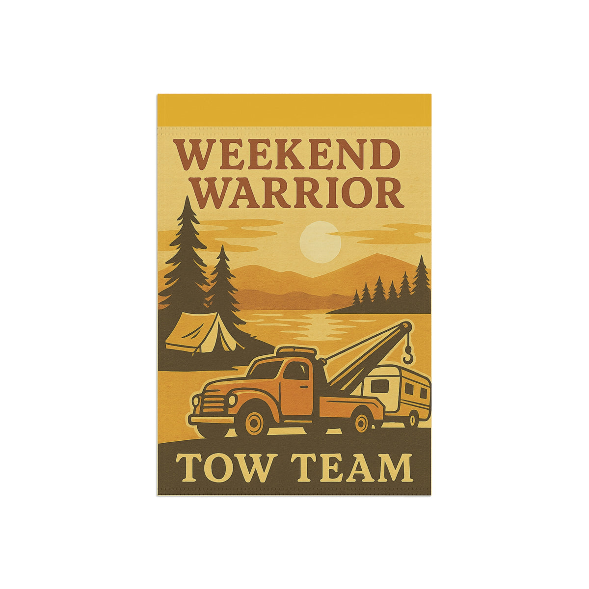 Weekend Warrior Tow Team Garden Flag - Double-side print - view 5