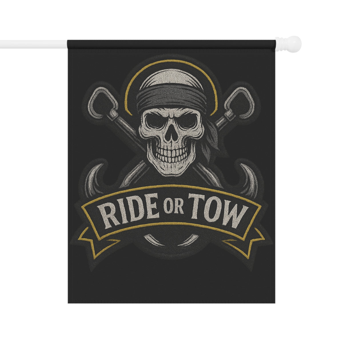 Ride Or Tow Garden Flag - Double-side print - view 2