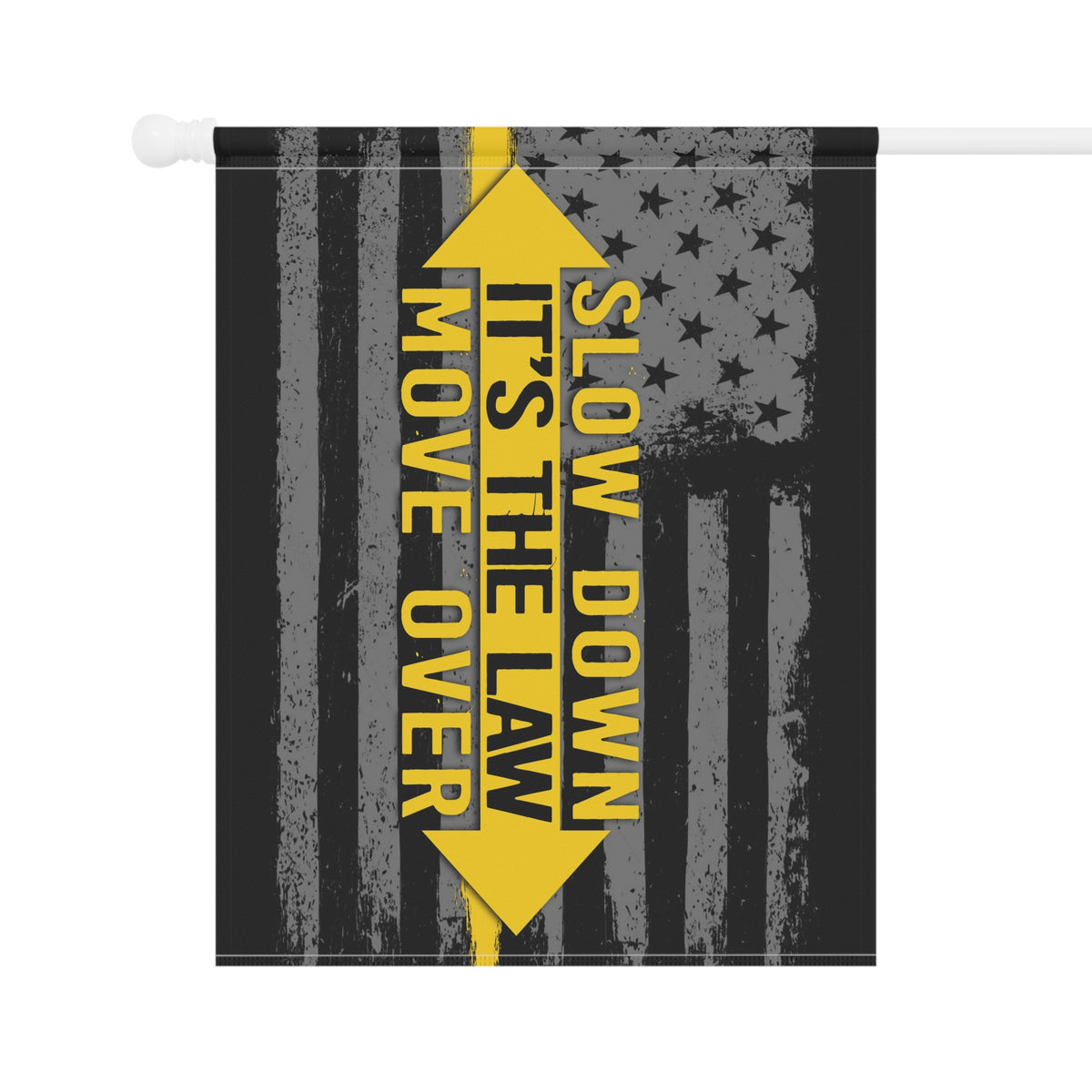 Slow Down Move Over It's The Law Garden Flag - Double-side print - view 6