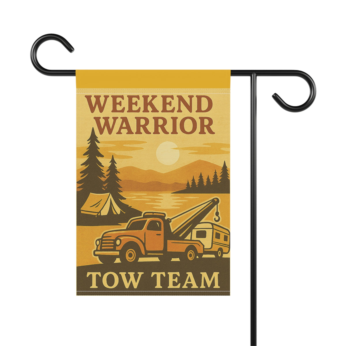 Weekend Warrior Tow Team Garden Flag - Double-side print - view 4
