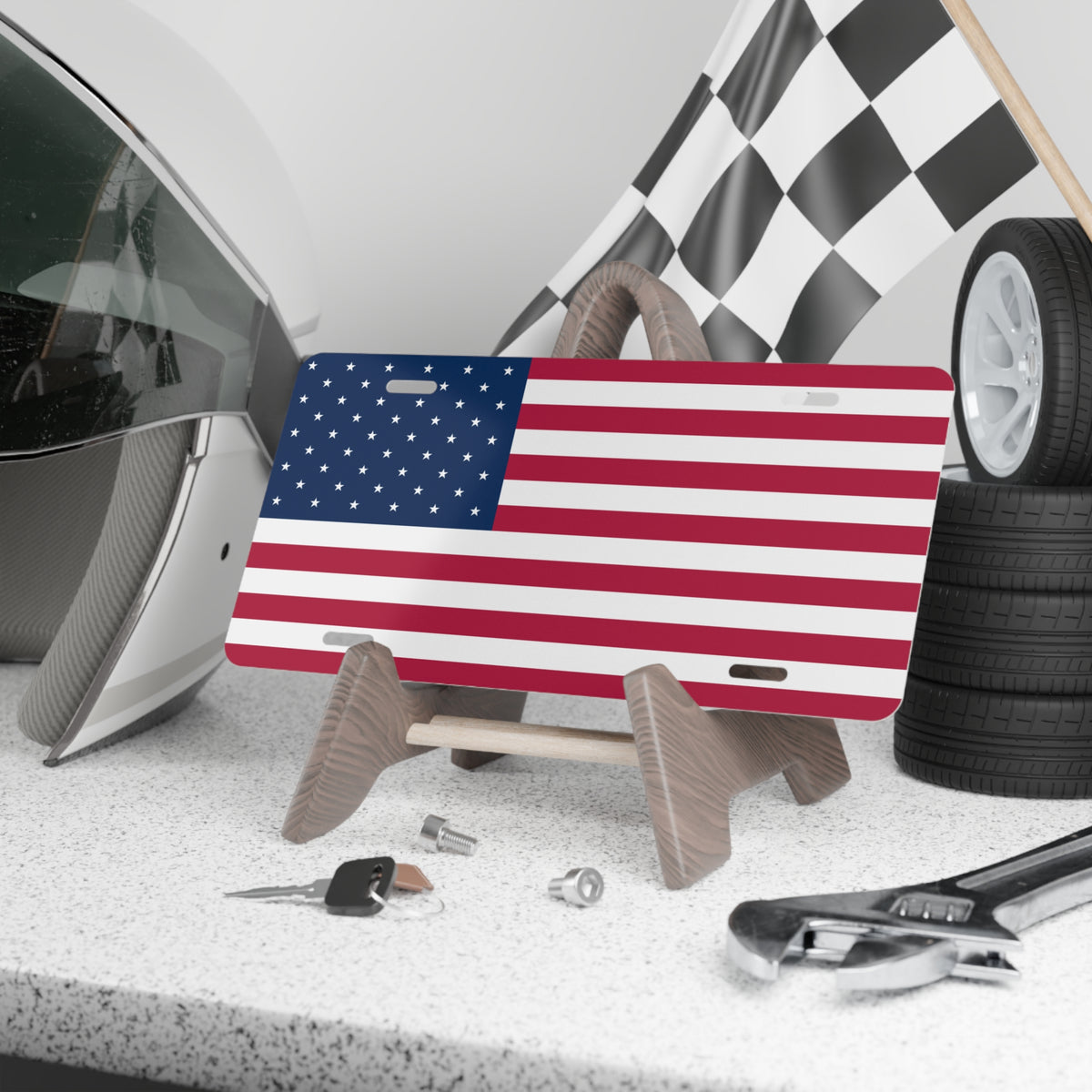 Classic American Flag Vanity Plate – Vanity Plate - view 3