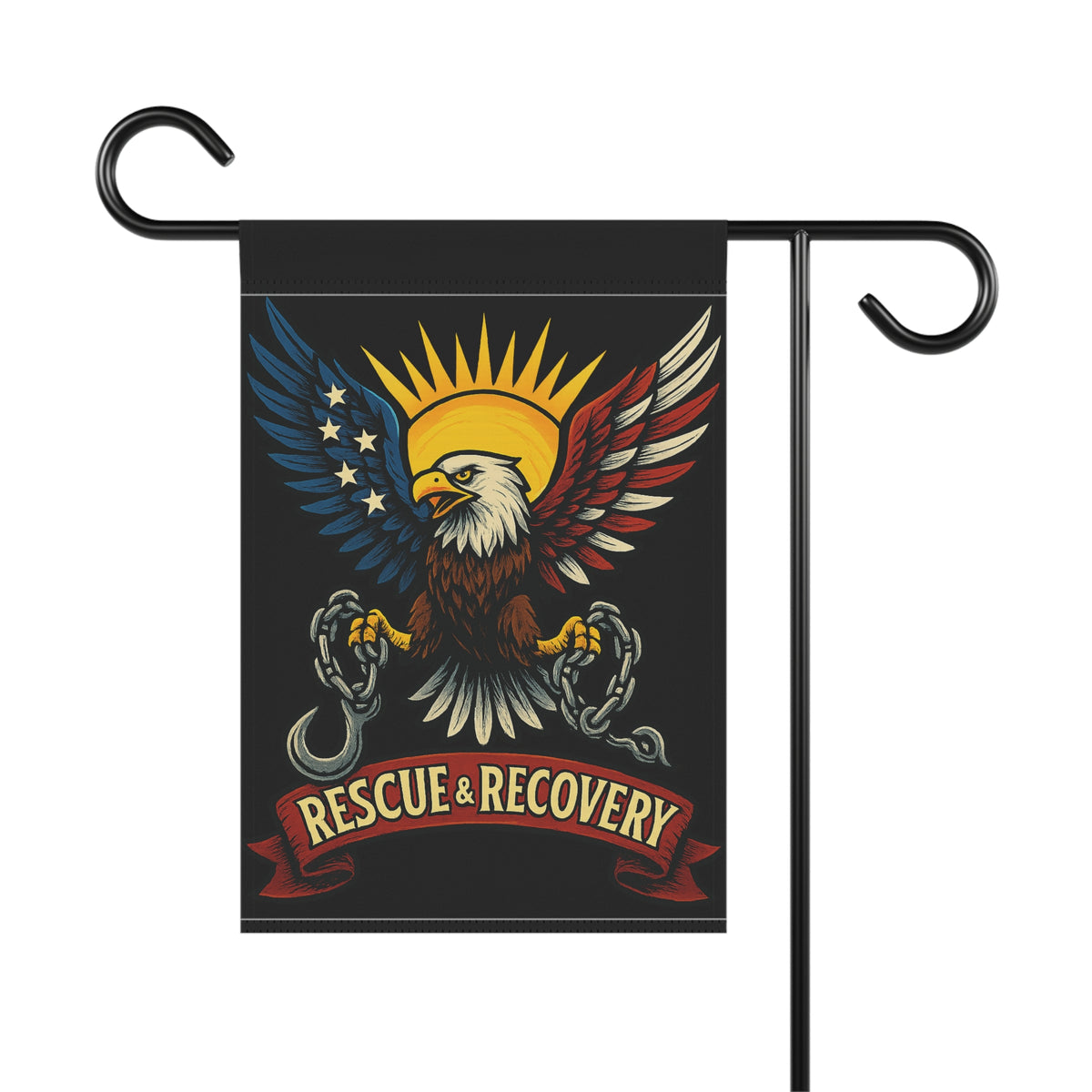 Rescue & Recovery Eagle Garden Flag - Double-side print - view 4
