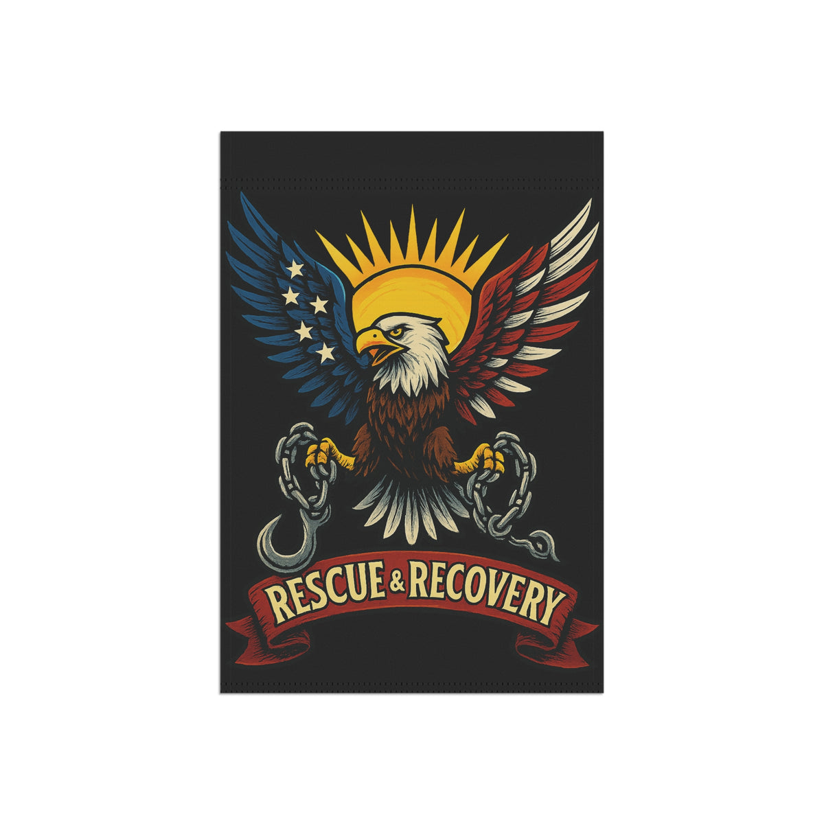 Rescue & Recovery Eagle Garden Flag - Double-side print - view 5