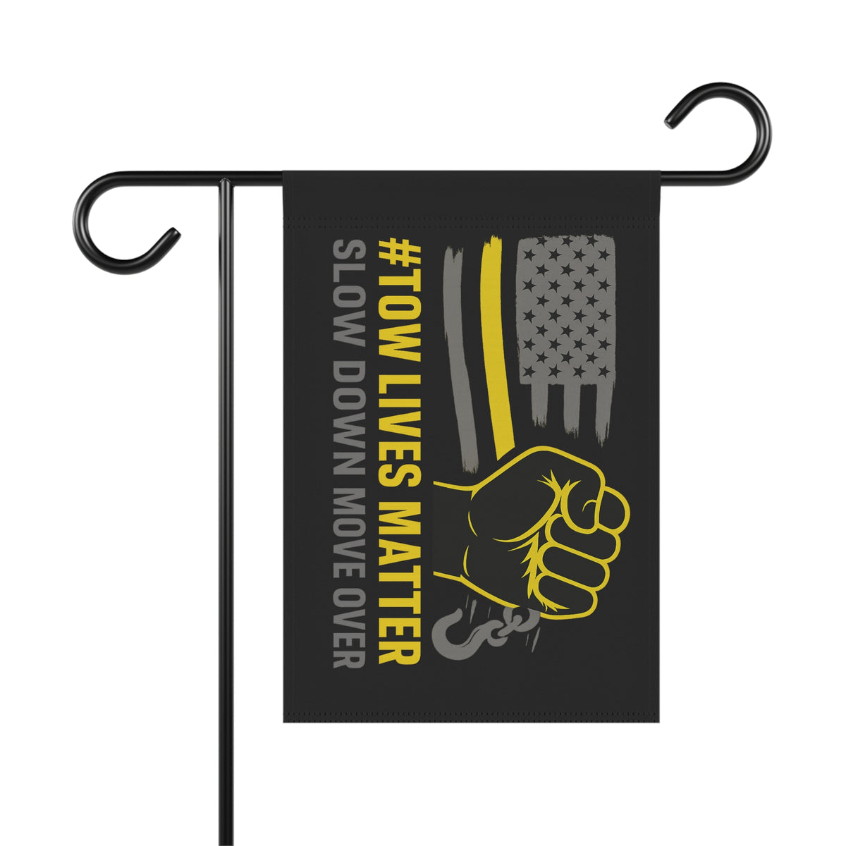 #Towlivesmatter Slow Down Move Over Garden Flag - Double-side print - view 3