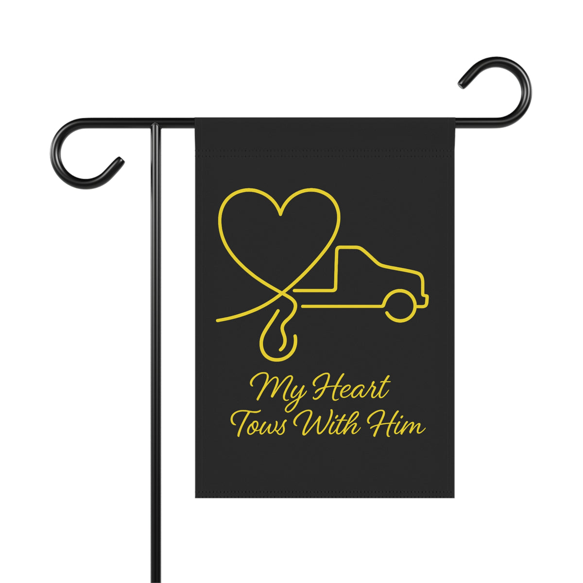 My Heart Tows With Him Garden Flag - Double-side print - view 3