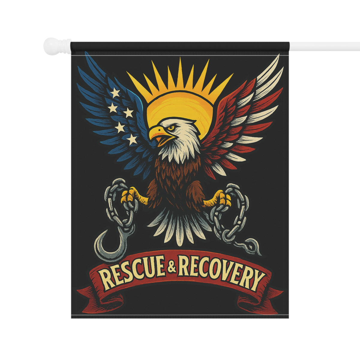 Rescue & Recovery Eagle Garden Flag - Double-side print - view 6