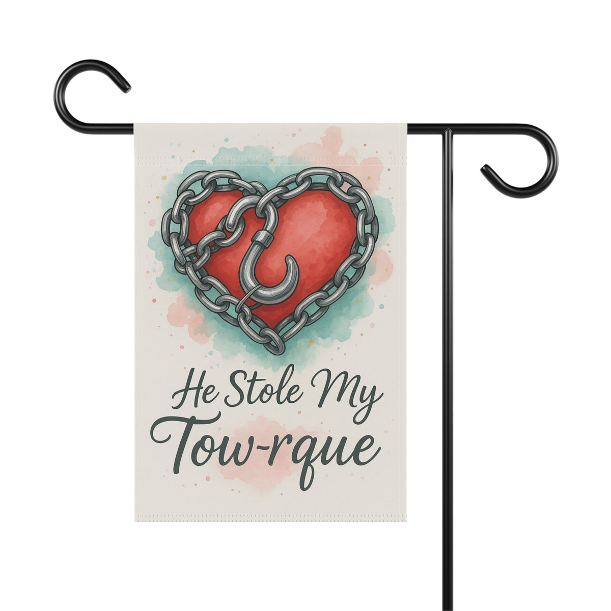 He Stole My Tow-rque Garden Flag - Double-side print - view 4