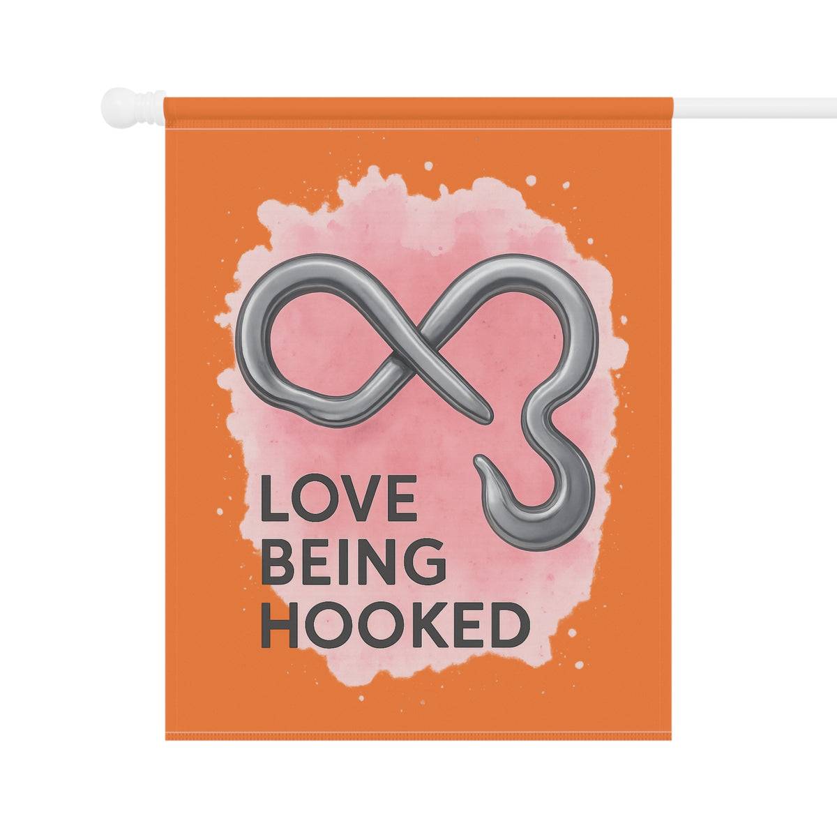 Love Being Hooked Garden Flag - Double-side print - view 6