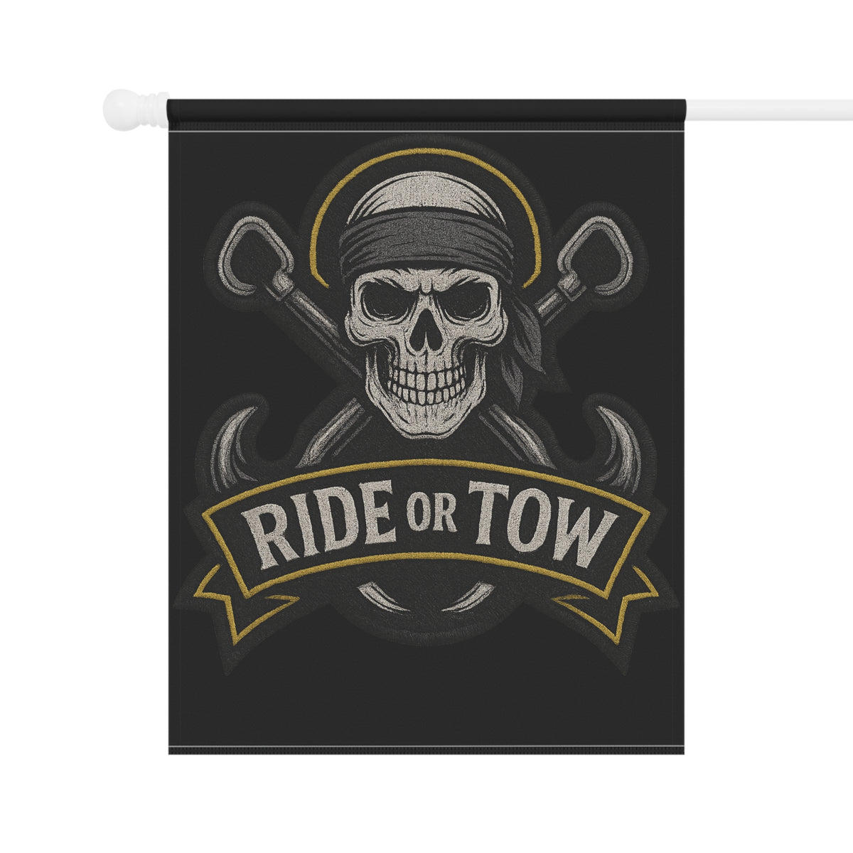 Ride Or Tow Garden Flag - Double-side print - view 6