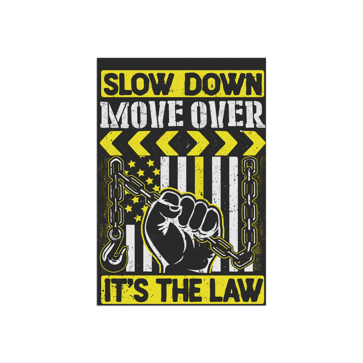 Slow Down Move Over Towing Garden Flag - Double-side print - view 5