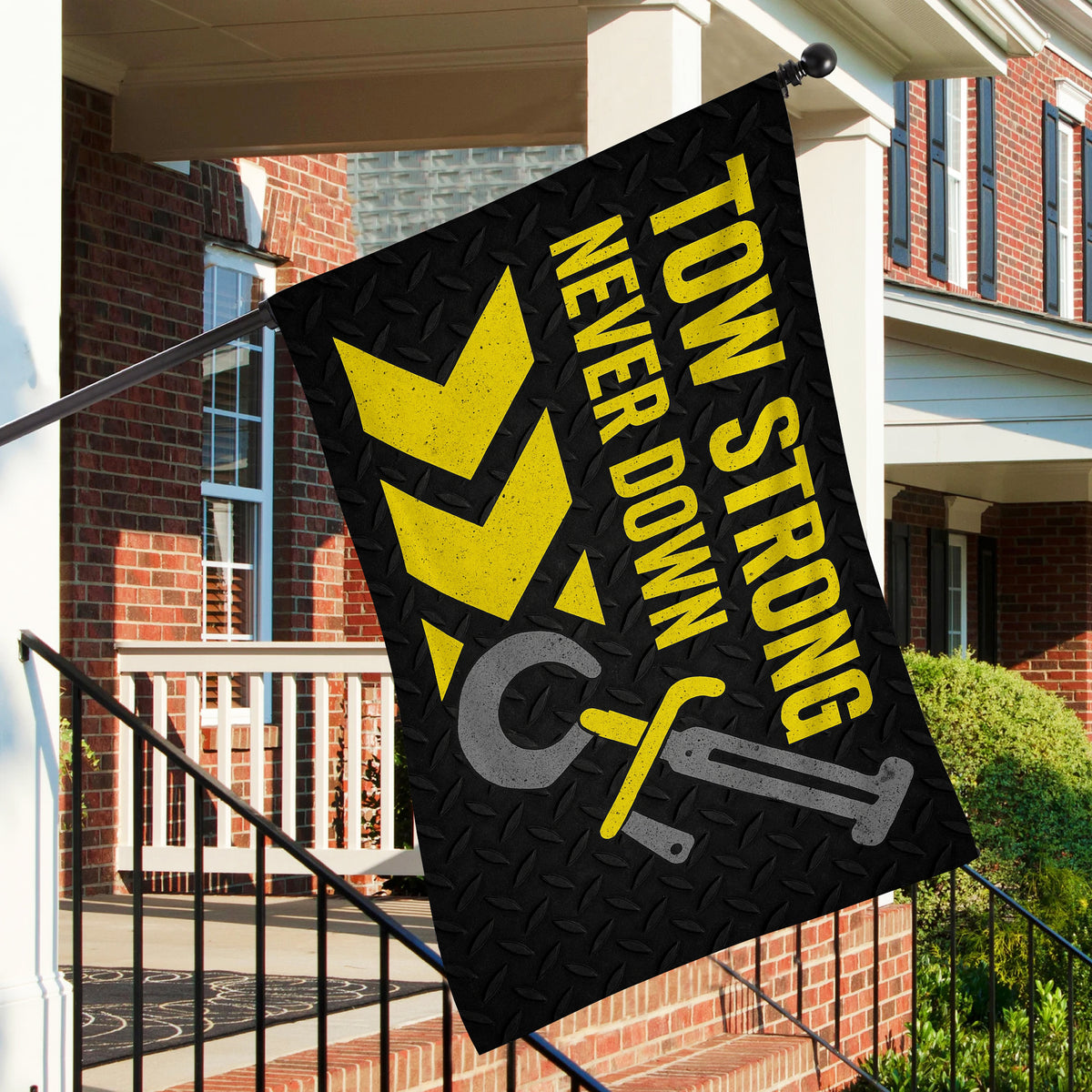 Tow Strong Never Down – Double Sided Tow Flag