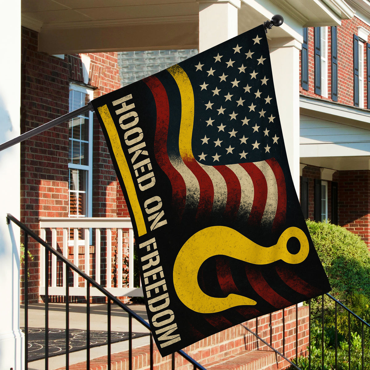 Hooked On My Freedom – Double Sided Tow Flag