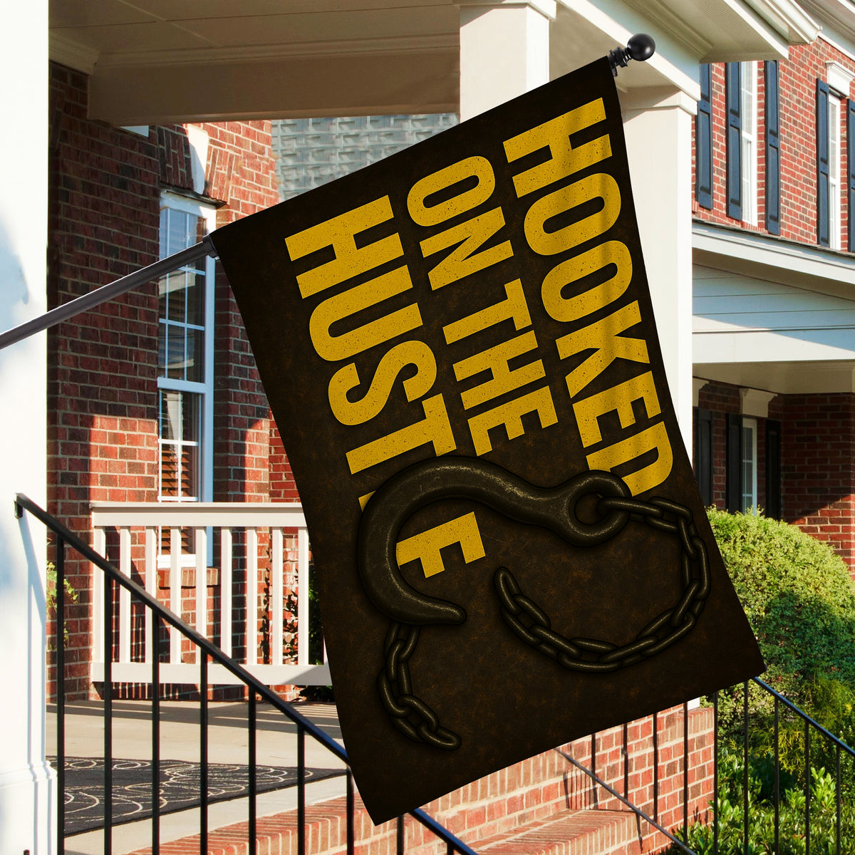 Hooked on the Hustle – Double Sided Tow Flag