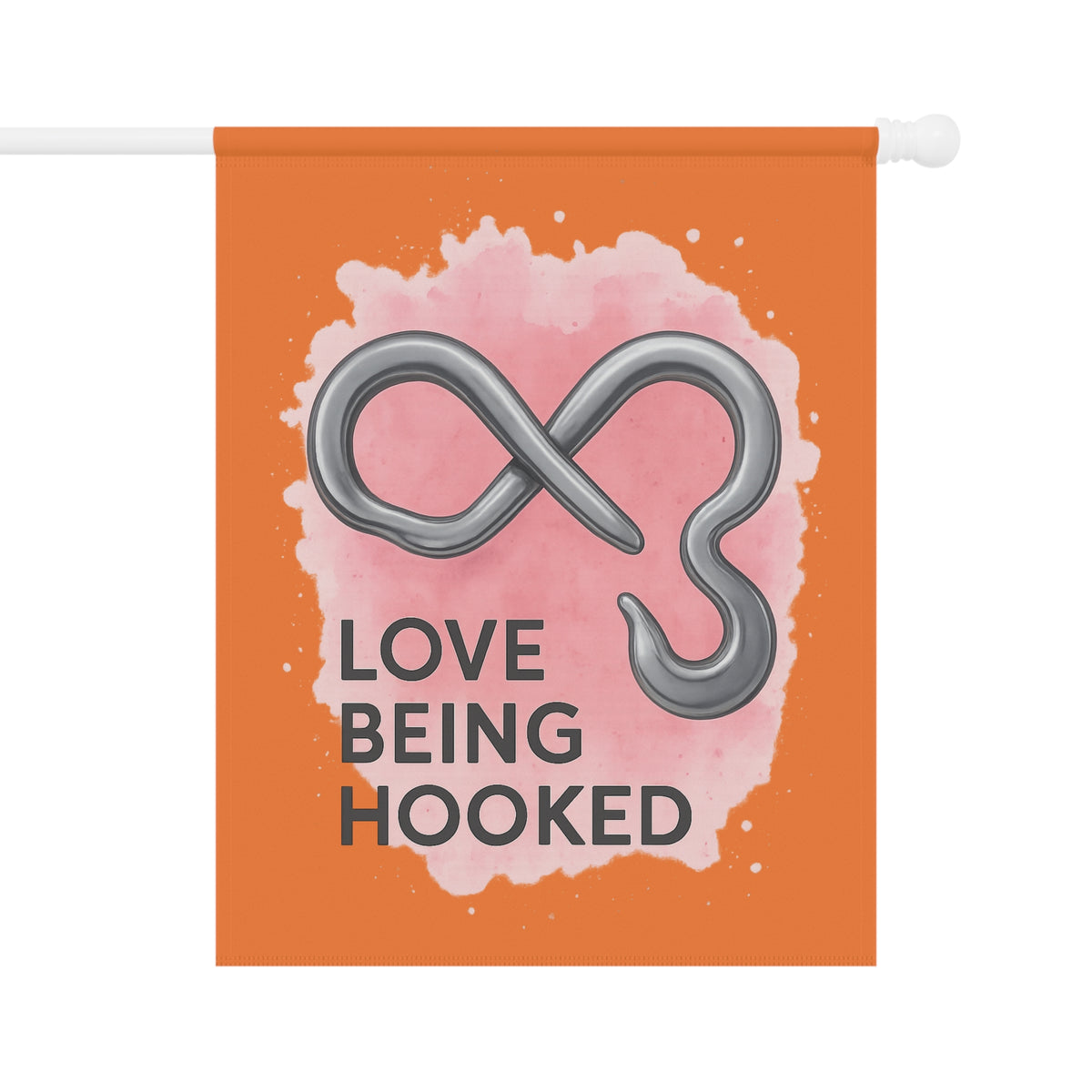 Love Being Hooked Garden Flag - Double-side print - view 2