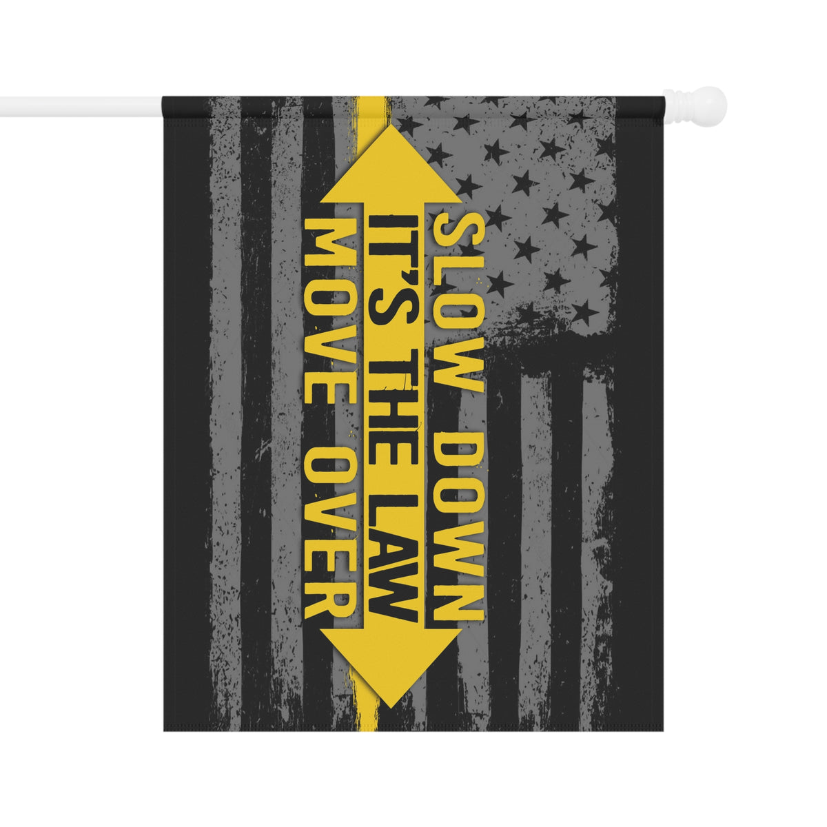 Slow Down Move Over It's The Law Garden Flag - Double-side print - view 2